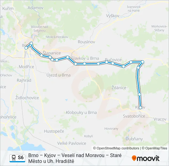 S6 Train Line Map