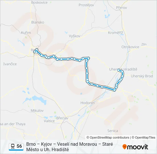 S6 Train Line Map
