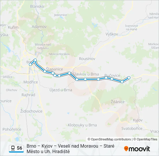S6 Train Line Map