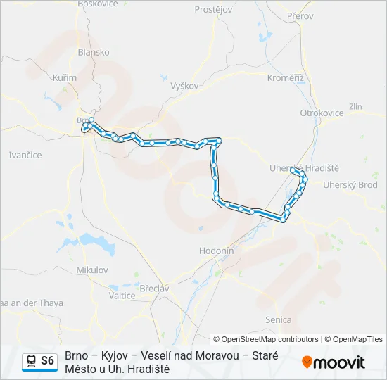 S6 Train Line Map