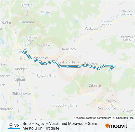S6 Train Line Map