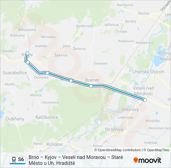 S6 Train Line Map