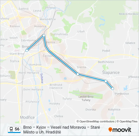 S6 Train Line Map