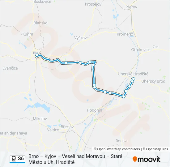 S6 Train Line Map