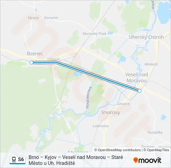 S6 Train Line Map