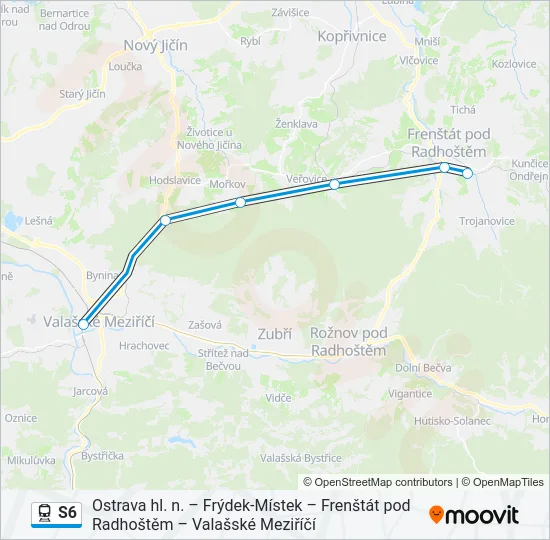 S6 Train Line Map