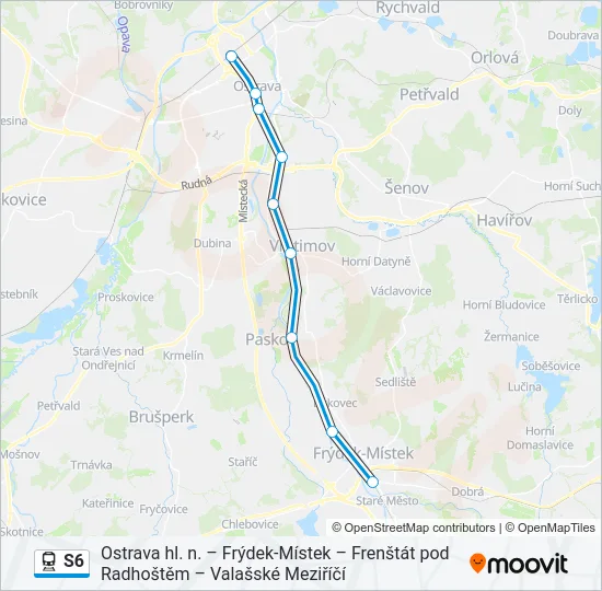 S6 Train Line Map
