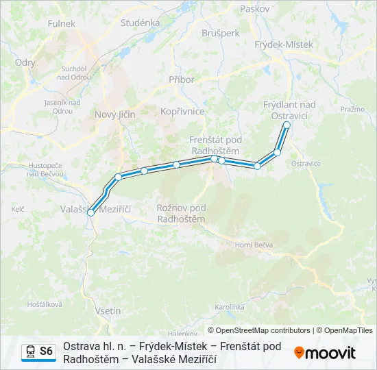 S6 Train Line Map