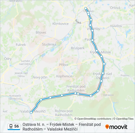S6 Train Line Map