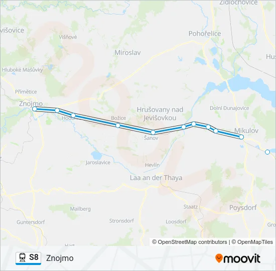 S8 Train Line Map