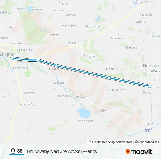 S8 Train Line Map