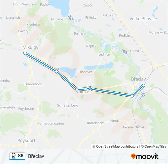 S8 Train Line Map