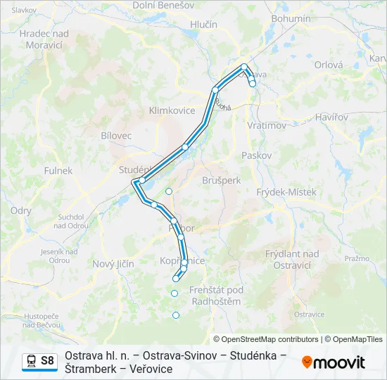 S8 Train Line Map