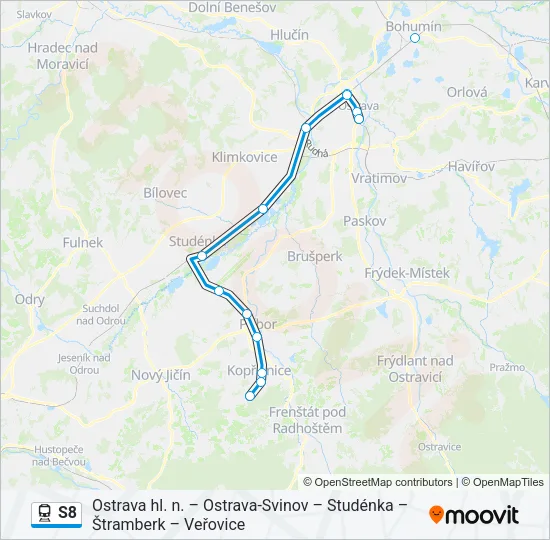 S8 Train Line Map