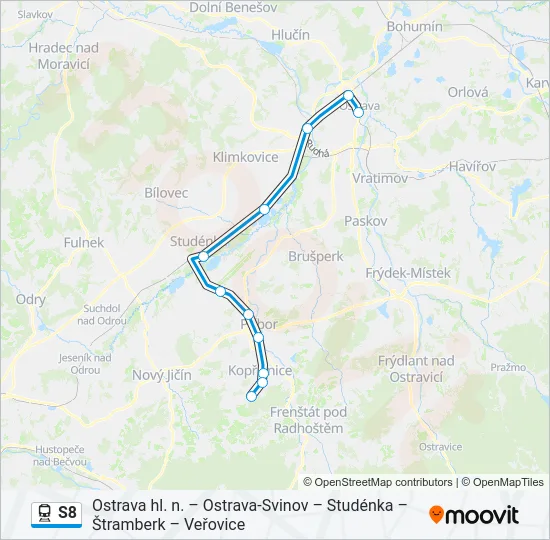 S8 Train Line Map