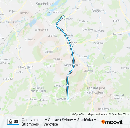 S8 Train Line Map