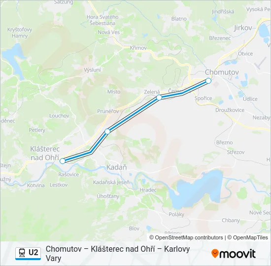 U2 Train Line Map