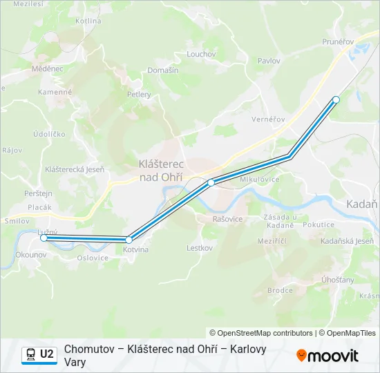 U2 Train Line Map