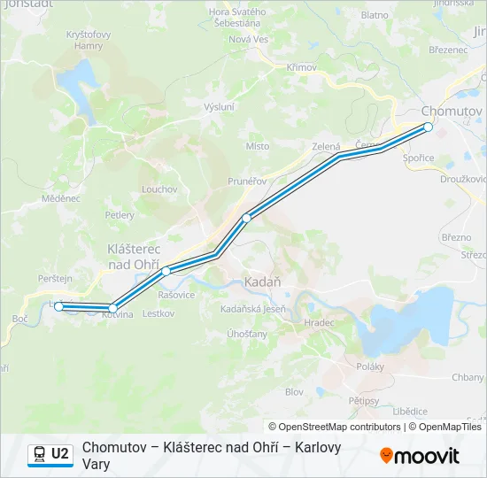 U2 Train Line Map