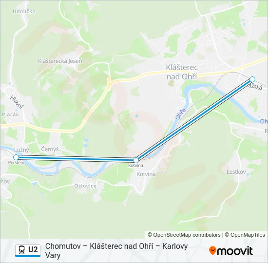 U2 Train Line Map