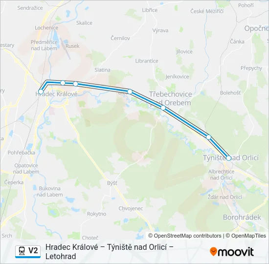 V2 Train Line Map