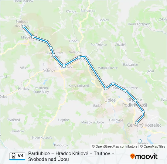 V4 Train Line Map