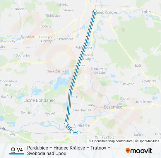 V4 Train Line Map