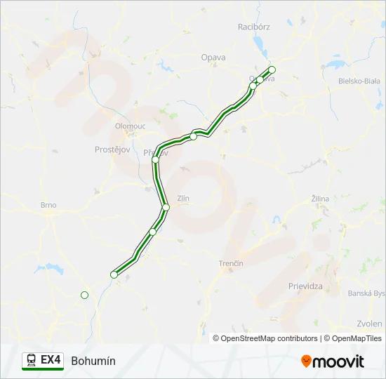 EX4 Train Line Map