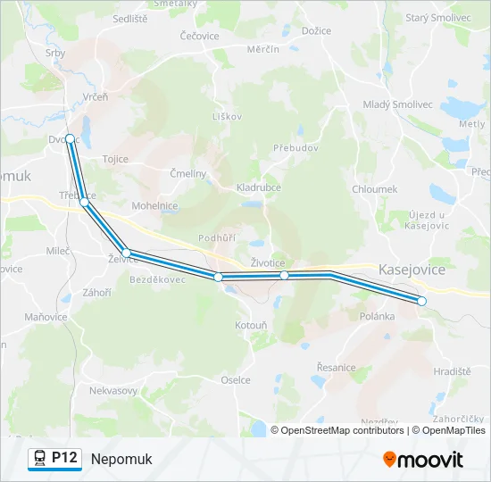 P12 Train Line Map