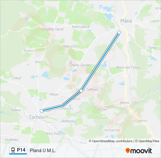 P14 Train Line Map