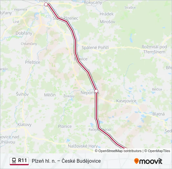 R11 Train Line Map