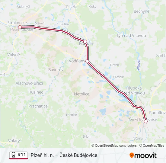 R11 Train Line Map