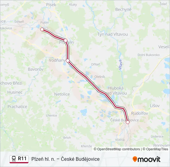 R11 Train Line Map
