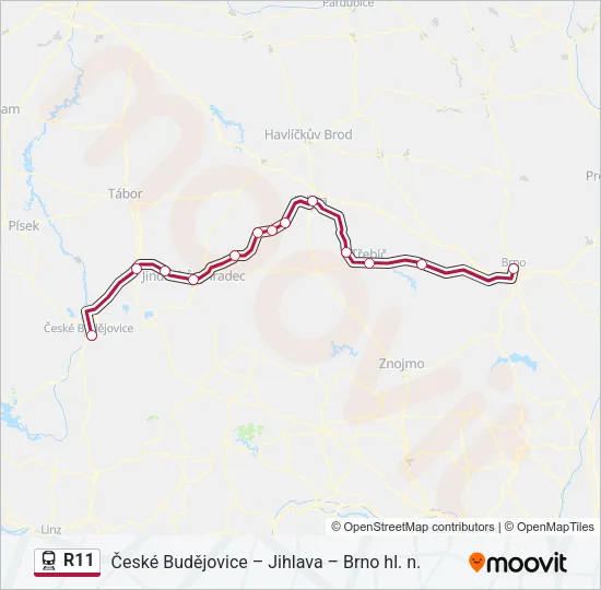 R11 Train Line Map