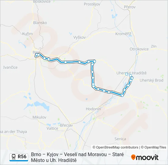 R56 Train Line Map