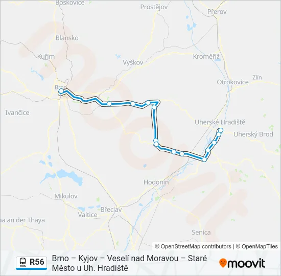 R56 Train Line Map