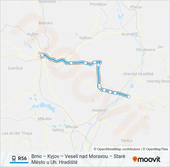 R56 Train Line Map