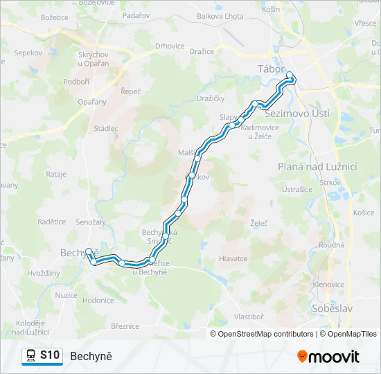 S10 Train Line Map