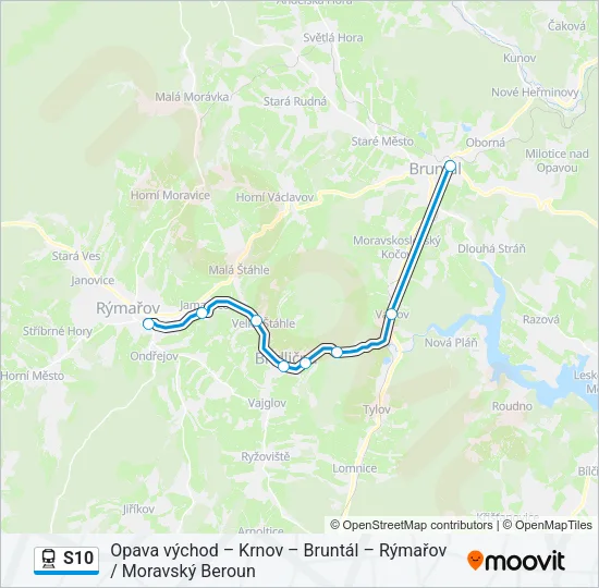 S10 Train Line Map