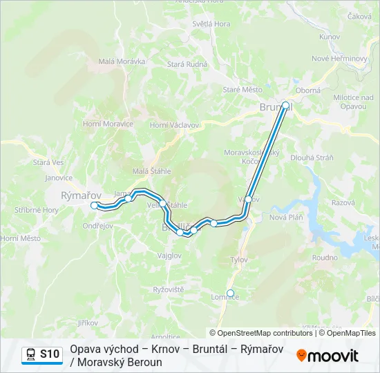 S10 Train Line Map