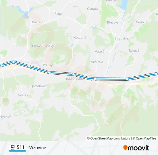 S11 Train Line Map
