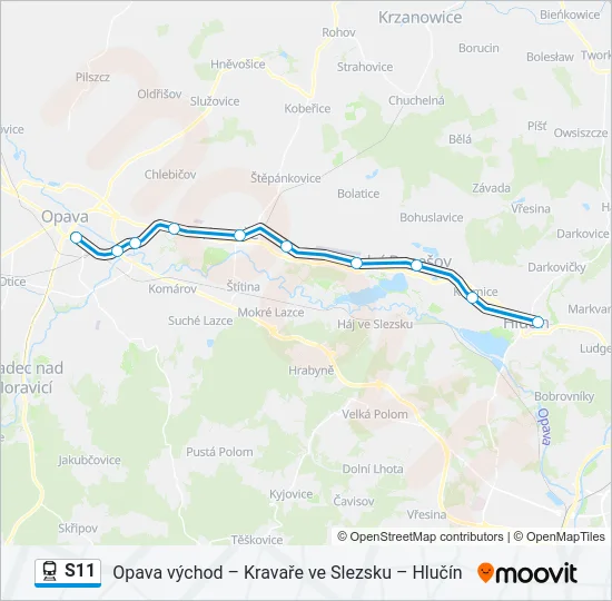 S11 Train Line Map