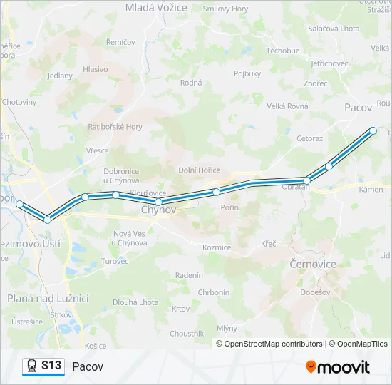 S13 Train Line Map