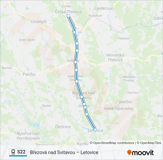S22 Train Line Map