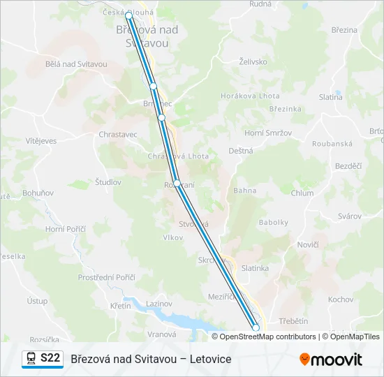 S22 Train Line Map