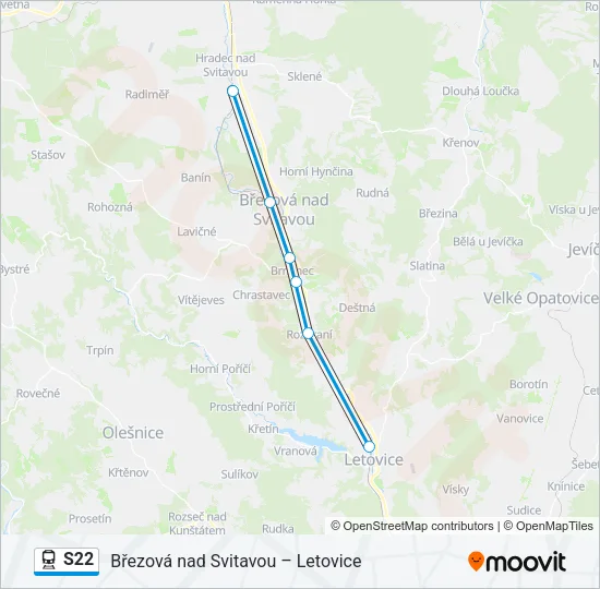 S22 Train Line Map