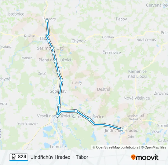 S23 Train Line Map