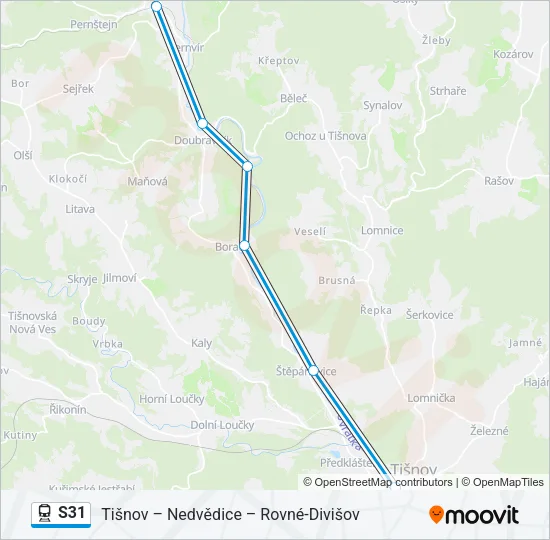 S31 Train Line Map