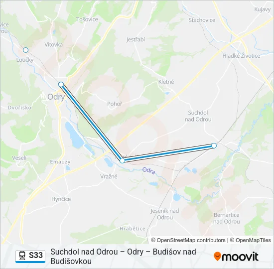 S33 Train Line Map