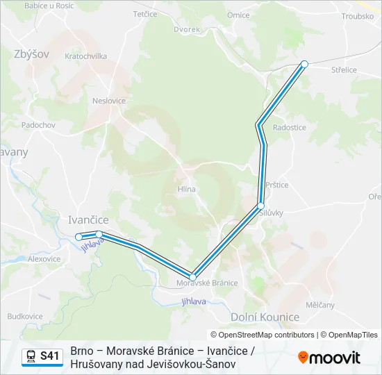 S41 Train Line Map